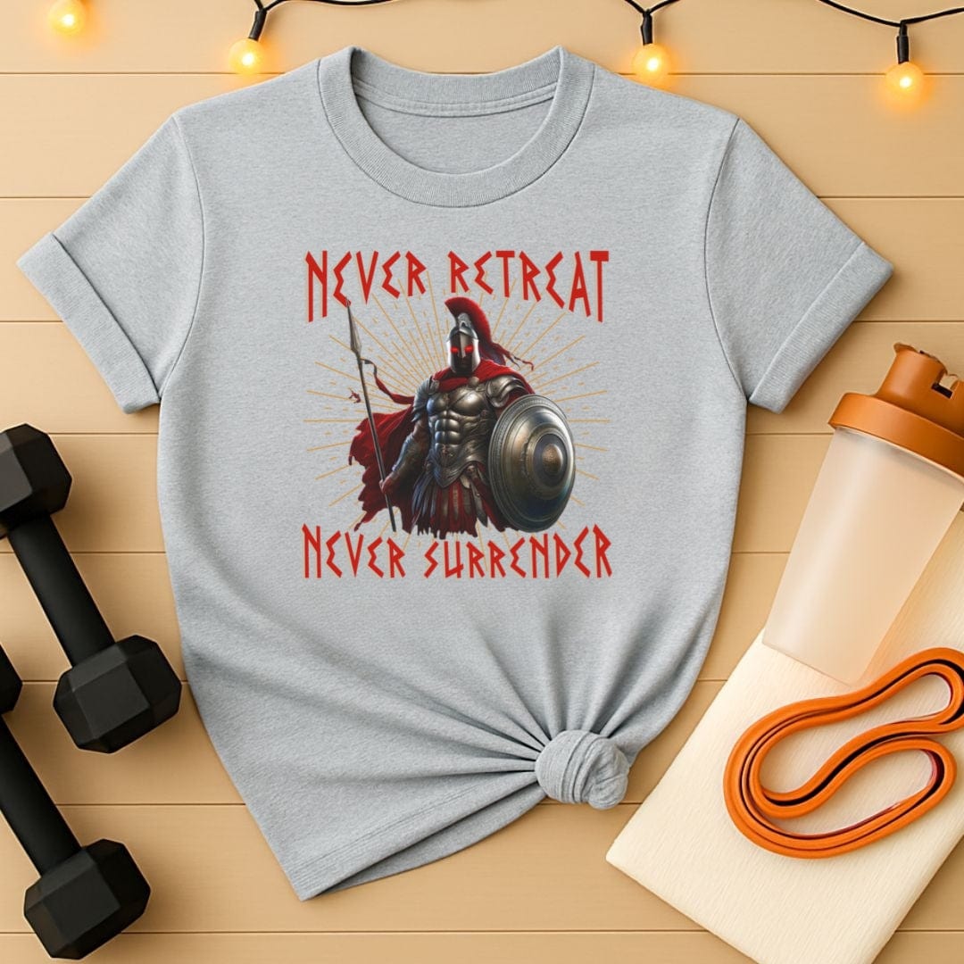 Spartan Warrior Gym T-Shirt - Never Retreat Never Surrender