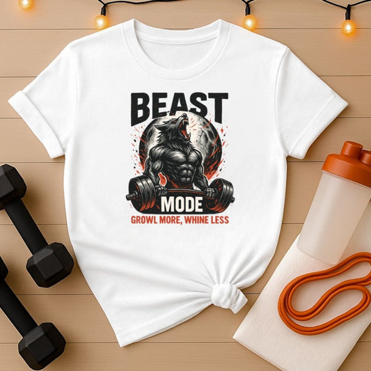 Beast Mode Howl at the Moon Powerlifting Unisex Gym Tee