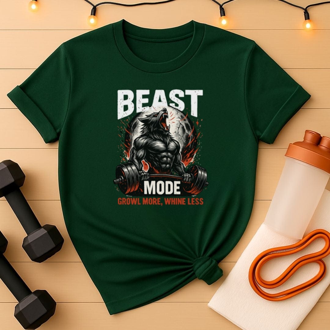 Beast Mode Howl at the Moon Powerlifting Unisex Gym Tee