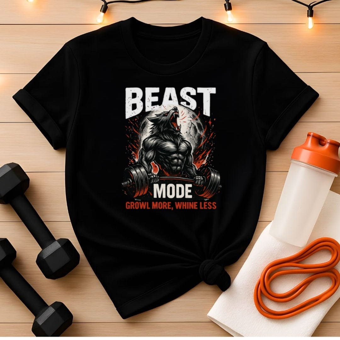 Beast Mode Howl at the Moon Powerlifting Unisex Gym Tee