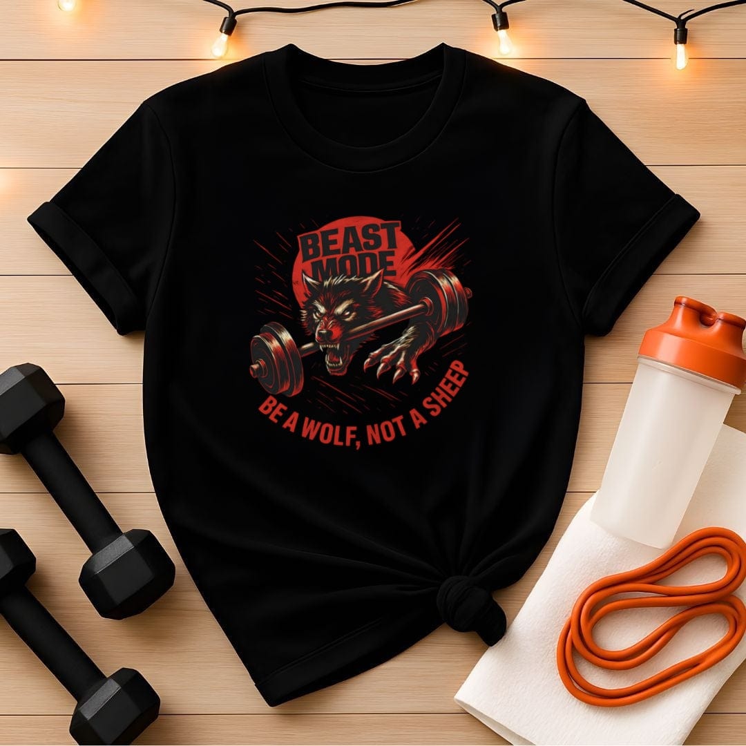 Be a Wolf, Not a Sheep Beast Mode Gym T-Shirt