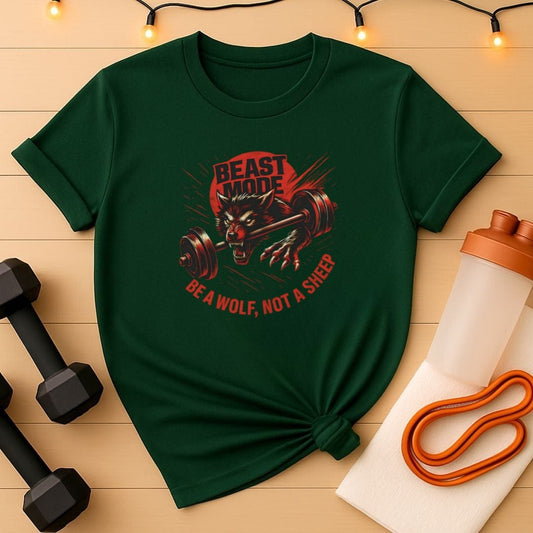 Be a Wolf, Not a Sheep Beast Mode Gym T-Shirt