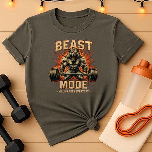 Beast Mode 'Killing Sets Every Day' Werewolf Gym Tee