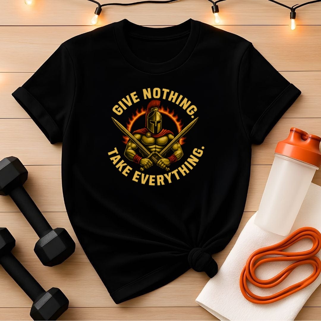 Spartan Warrior Crossed Swords Gym Tee