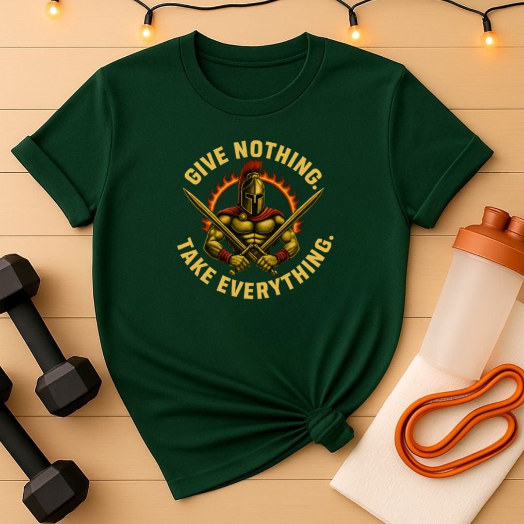 Spartan Warrior Crossed Swords Gym Tee