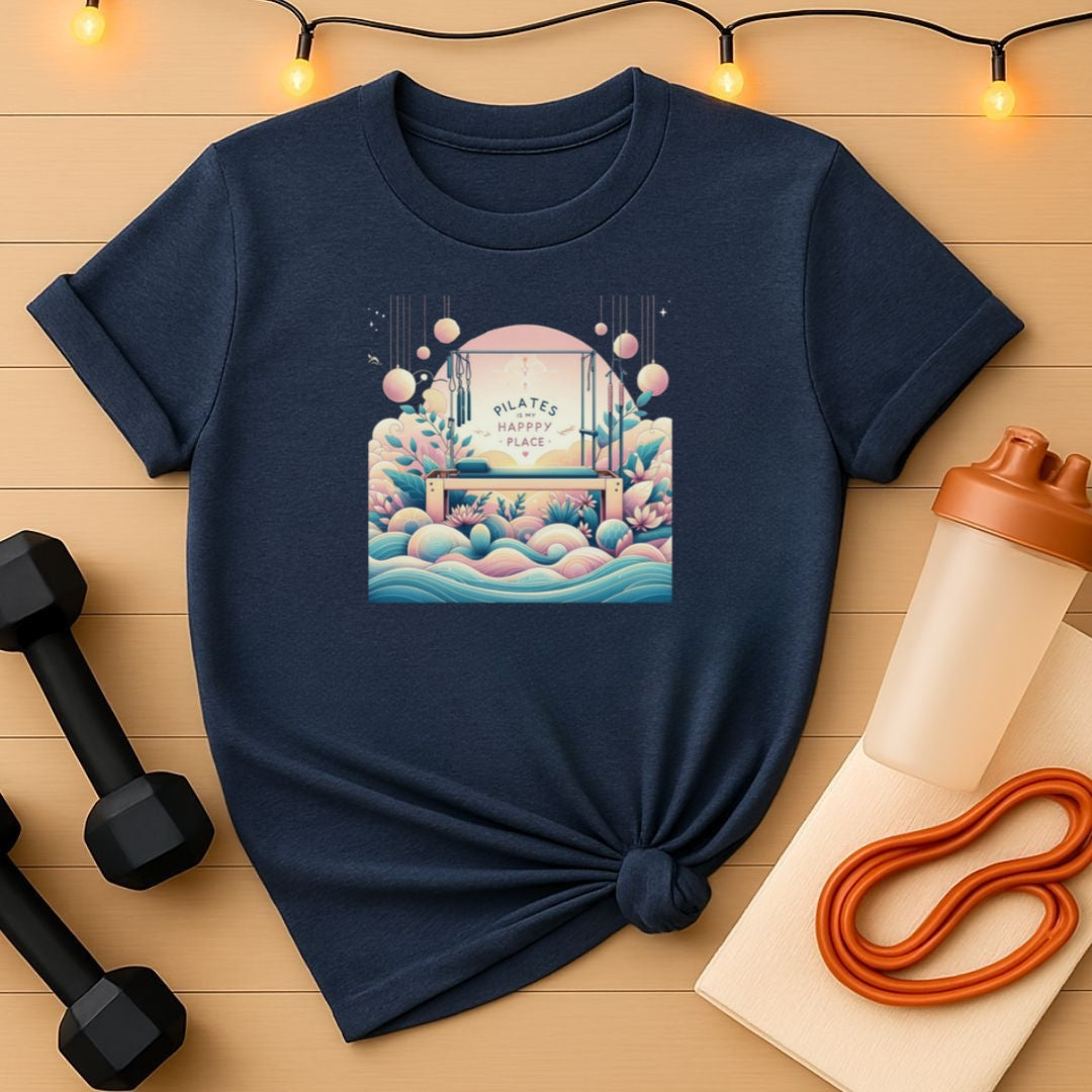Pilates Is My Happy Place (Garden Sunrise) Tee