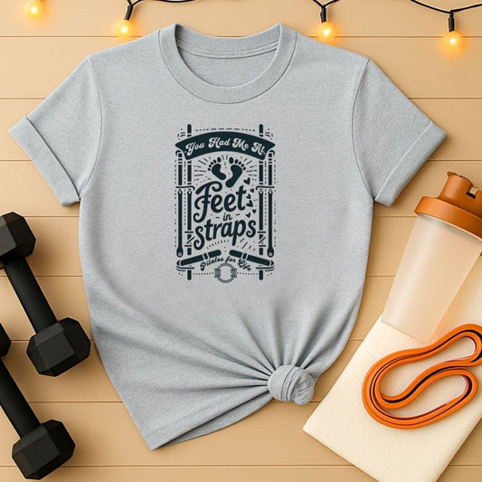 Feet In Straps Pilates T-Shirt– Footprint Design