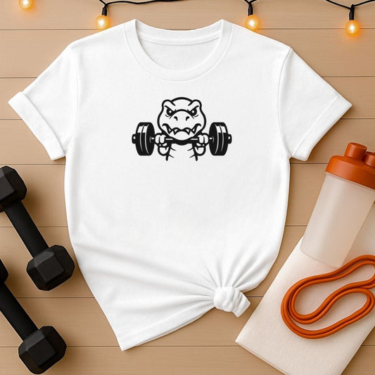 Peekaboo Gym Dino Unisex Tee - Lift like a beast