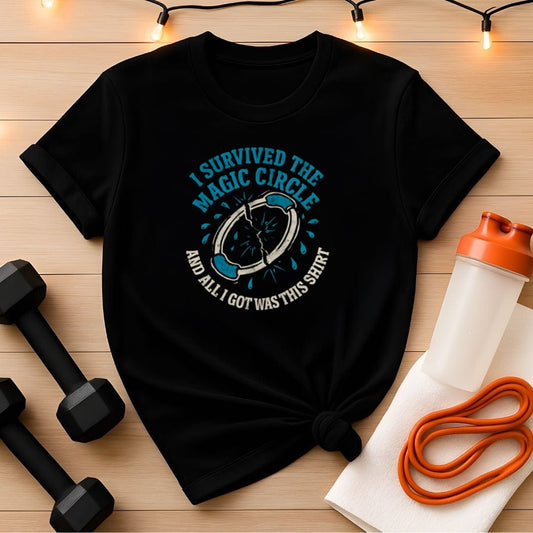 I Survived the Magic Circle T-Shirt - Stress Cracks