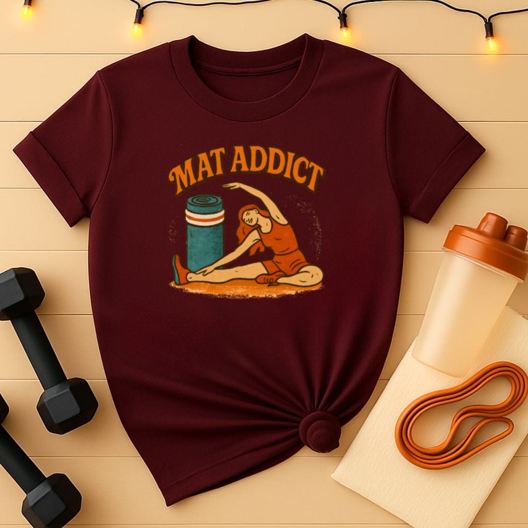 Mat Addict Retro Stretch Pilates T-Shirt