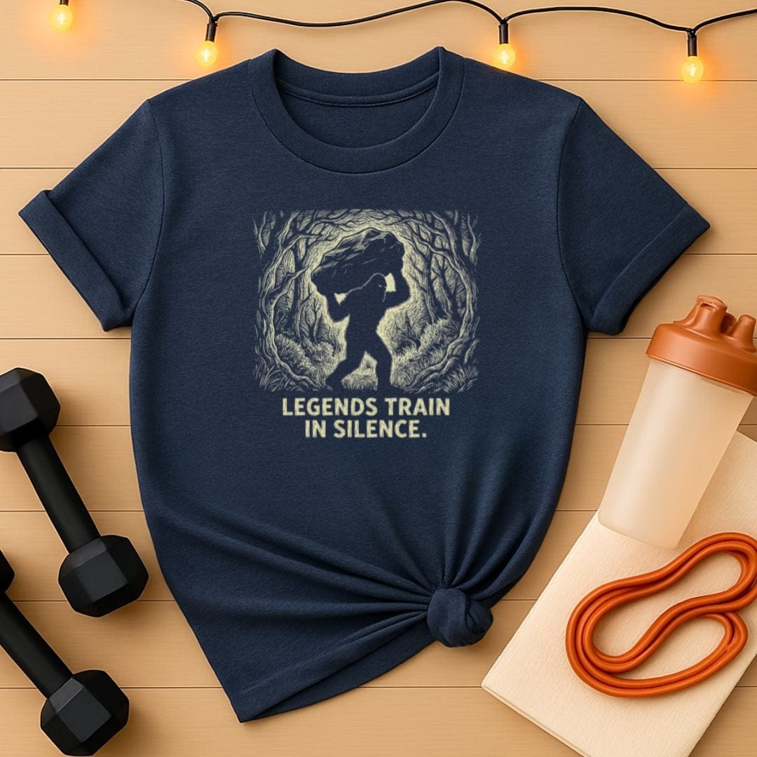 Legends Train In Silence Bigfoot Gym T-Shirt