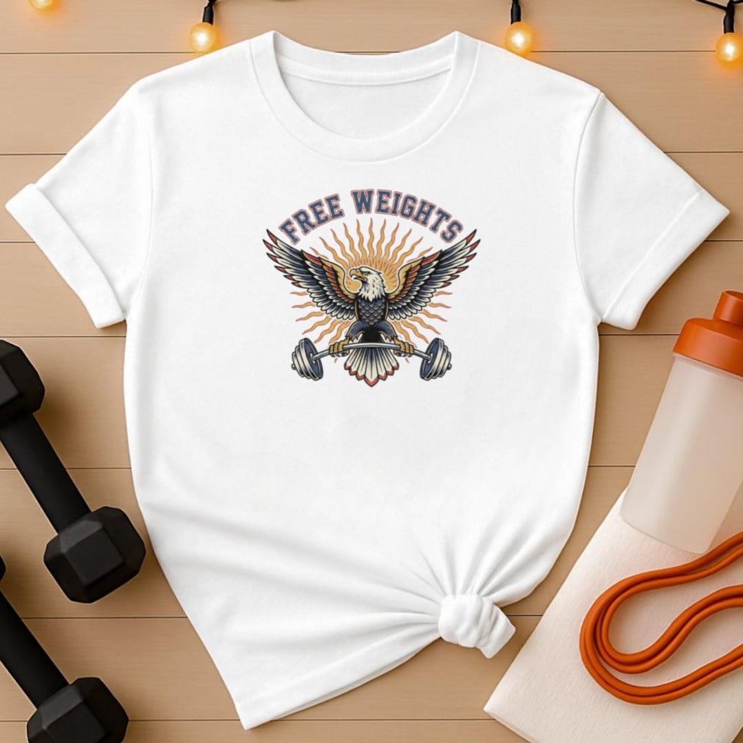 Free Weights Eagle Barbell T-Shirt