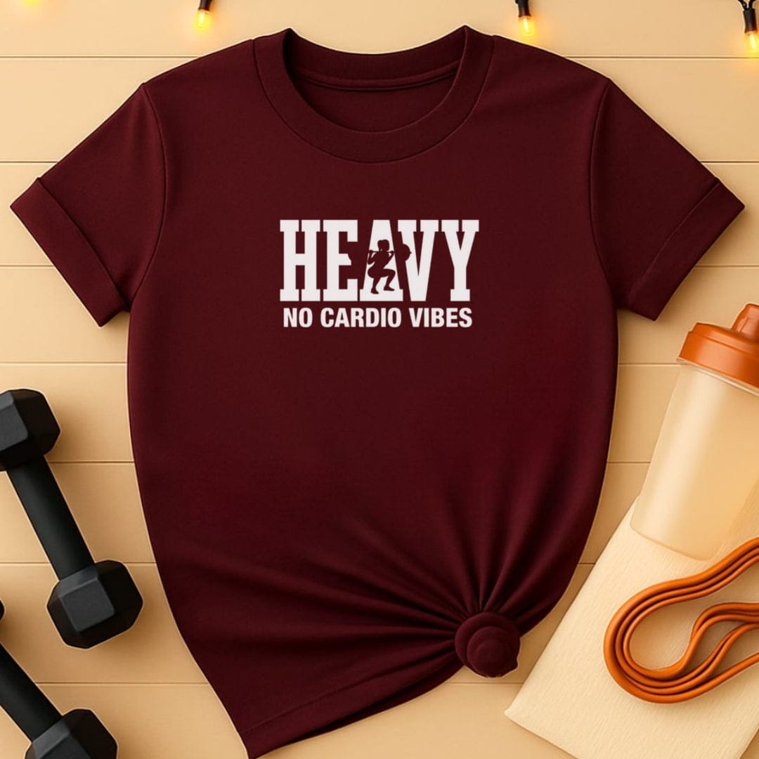 Heavy. No Cardio Vibes. Gym T-Shirt