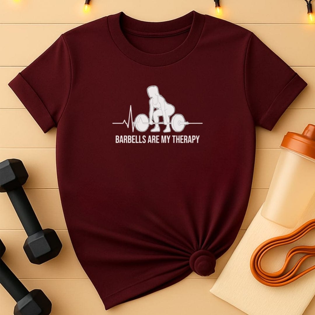 Barbells Are My Therapy Women's Gym T-Shirt