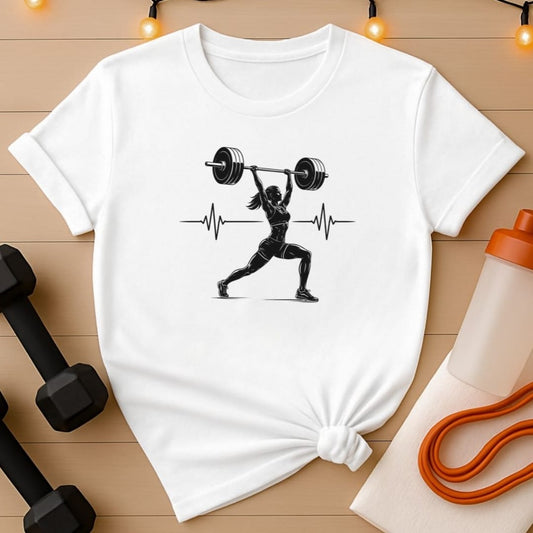 Clean and Jerk Heartbeat Women's Gym T-Shirt