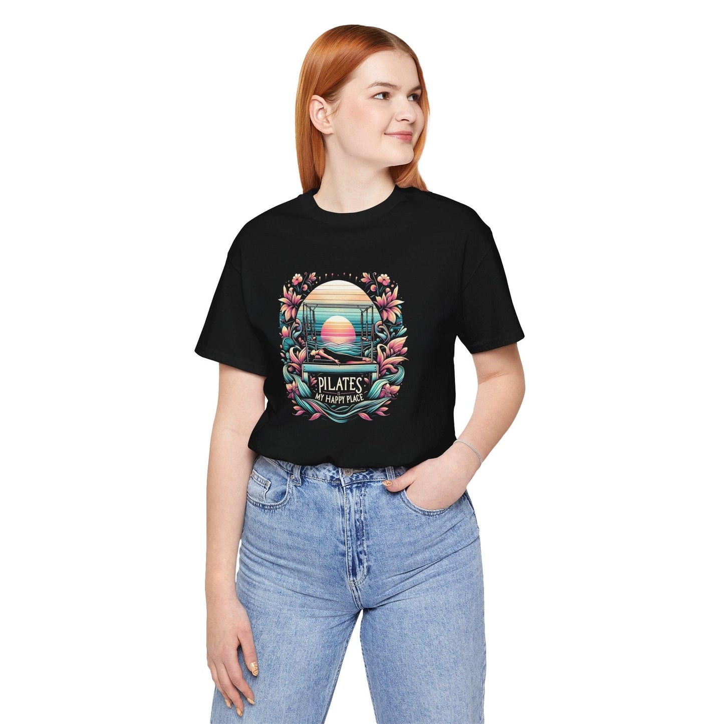 Pilates Is My Happy Place – Floral Reformer Sunset Tee