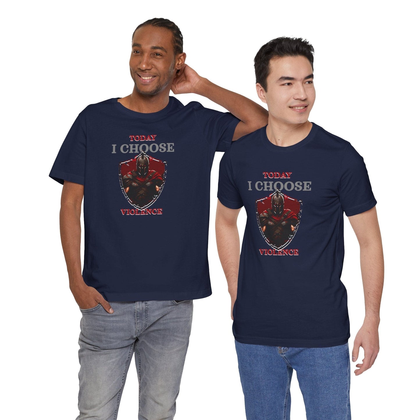 Today I Choose Violence Gym T-Shirt – Warrior Shield Design
