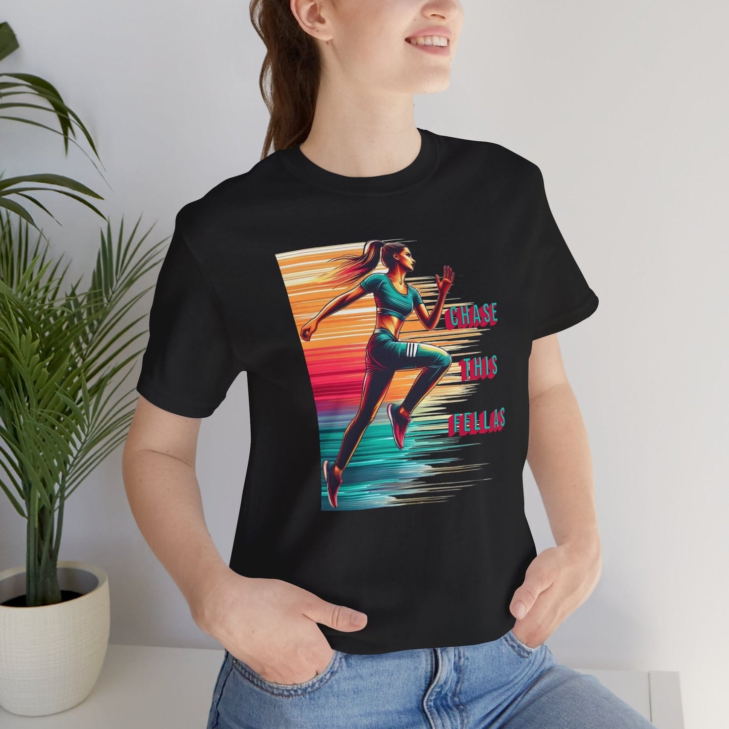 Chase This Fellas Gym Female Running Tee