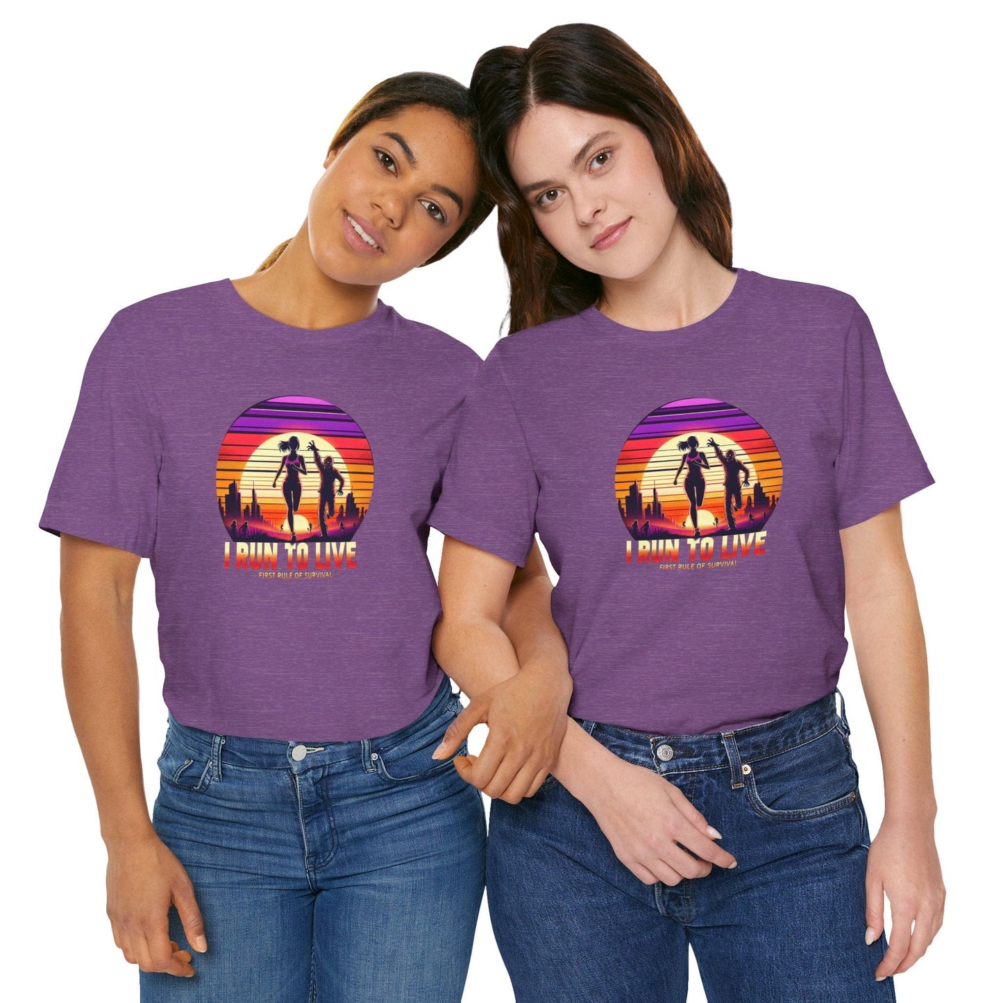 I Run to Live – Zombie Sunset Female Runner Tee