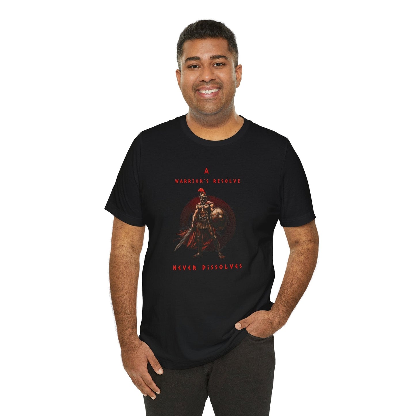 A Warrior's Resolve Never Dissolves Spartan Gym T-Shirt