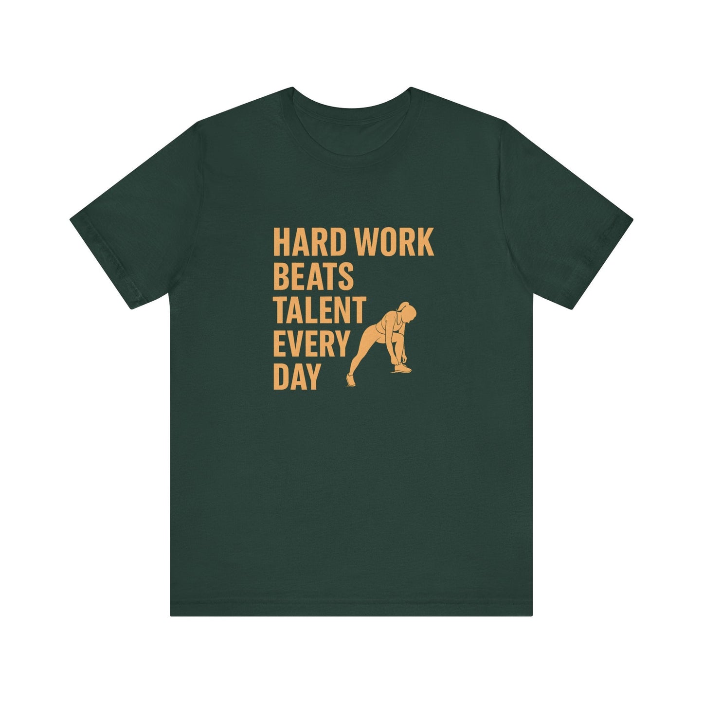 Hard Work Beats Talent Shirt – Grit & Grind Female Athlete Tee