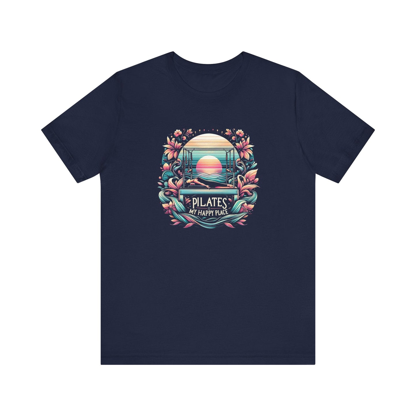 Pilates Is My Happy Place – Floral Reformer Sunset Tee