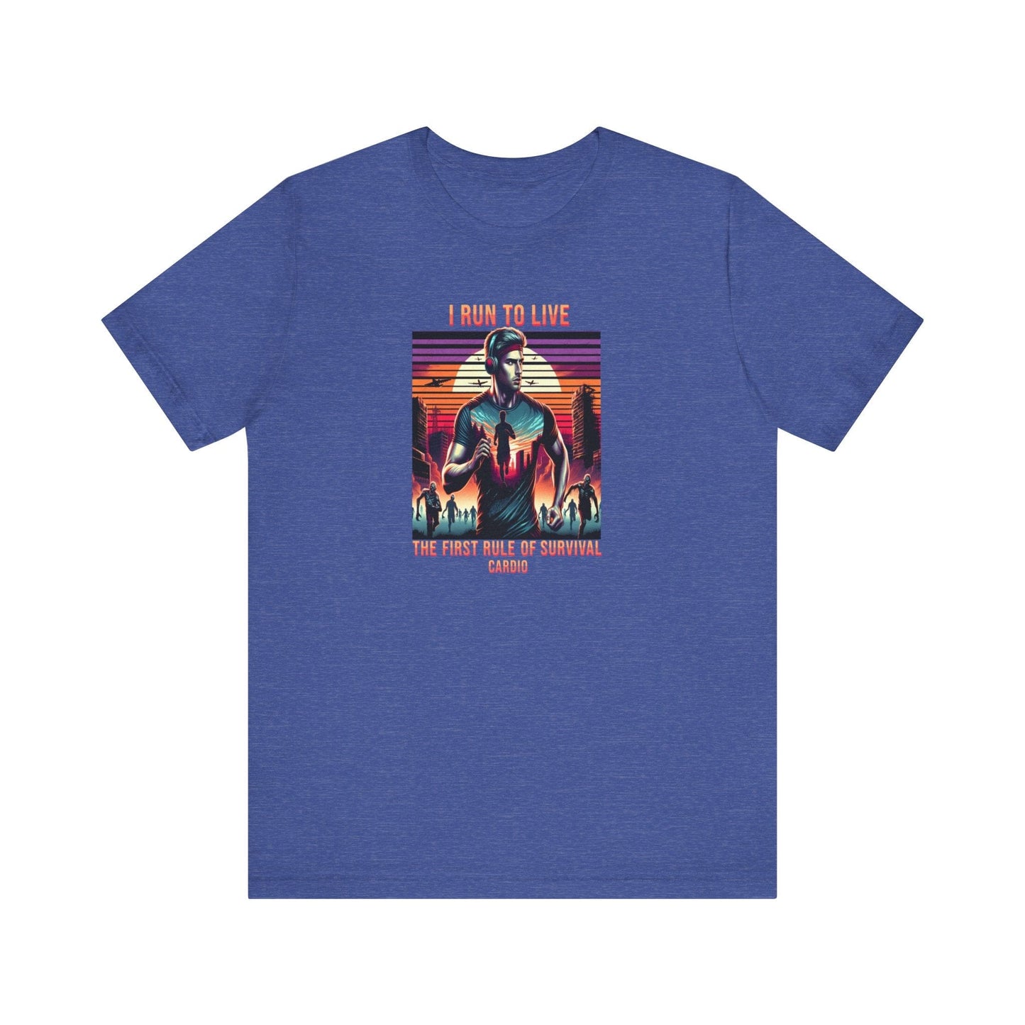 I Run to Live – First Rule of Survival | Male Runner Graphic Tee