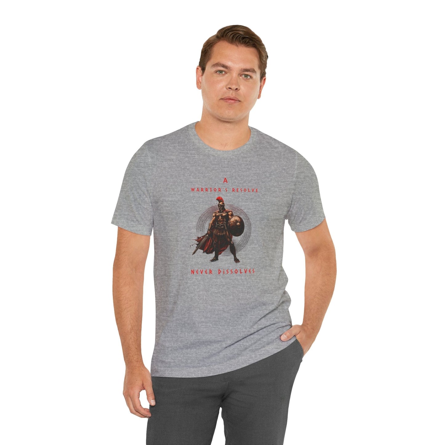 A Warrior's Resolve Never Dissolves Spartan Gym T-Shirt