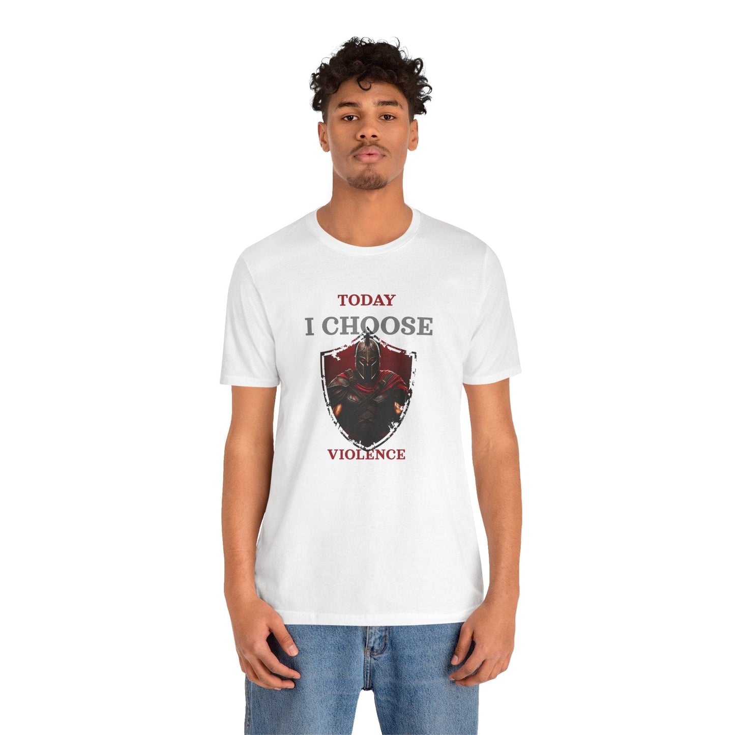 Today I Choose Violence Gym T-Shirt – Warrior Shield Design