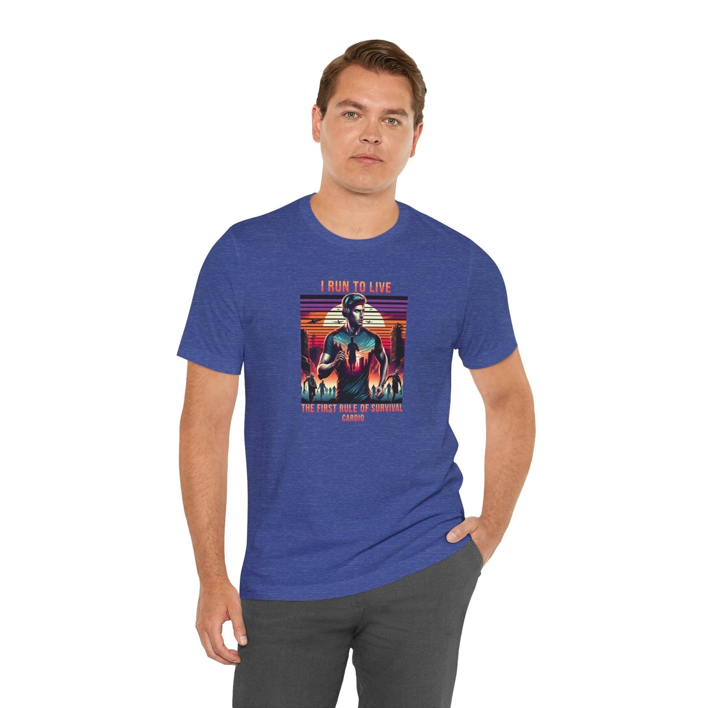 I Run to Live – First Rule of Survival | Male Runner Graphic Tee