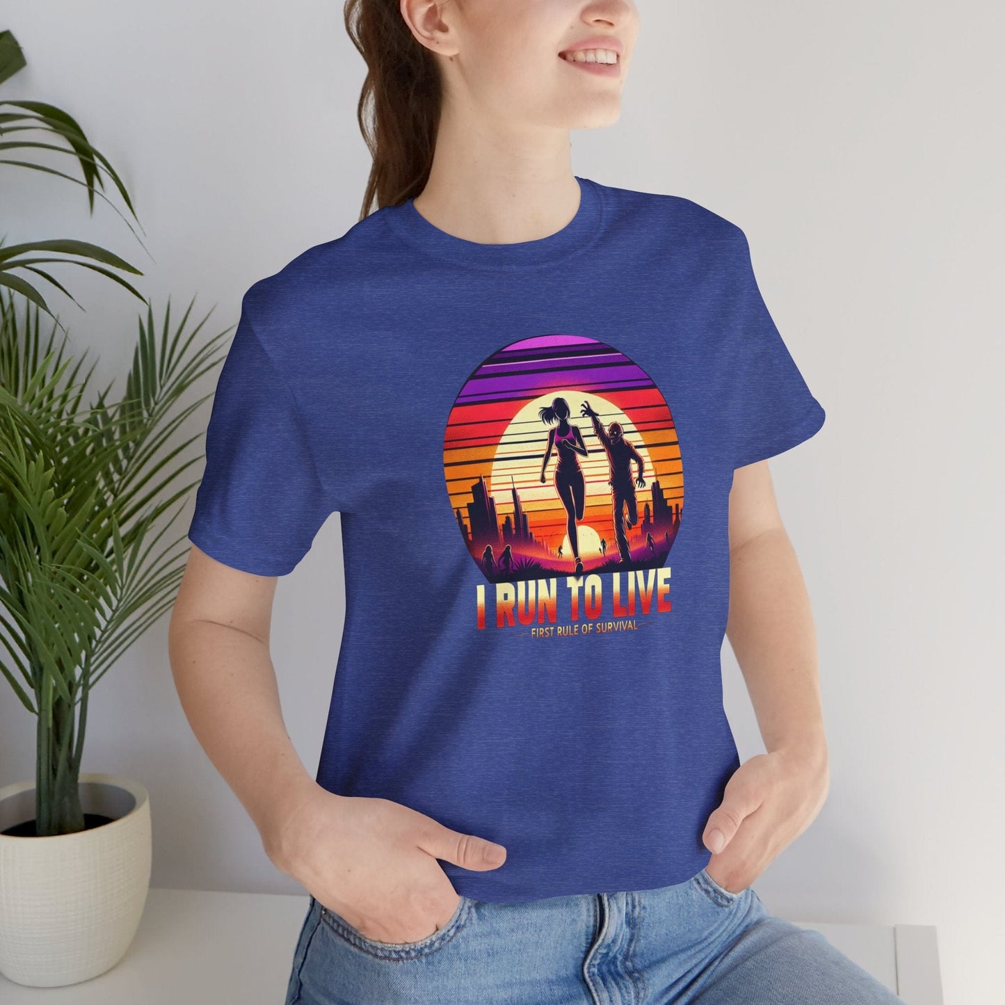 I Run to Live – Zombie Sunset Female Runner Tee