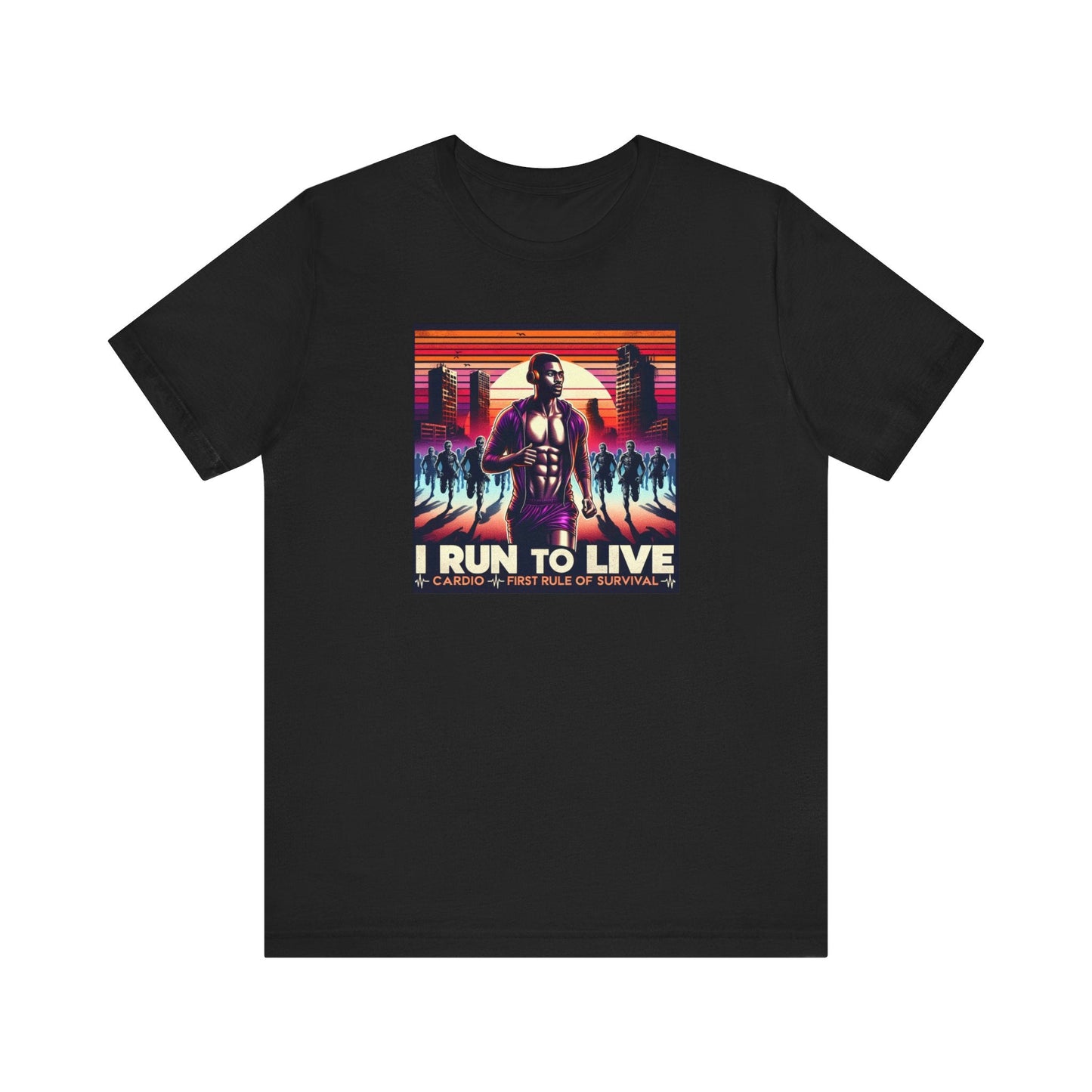 Male Runner Zombie Inspired T-Shirt - I Run To Live