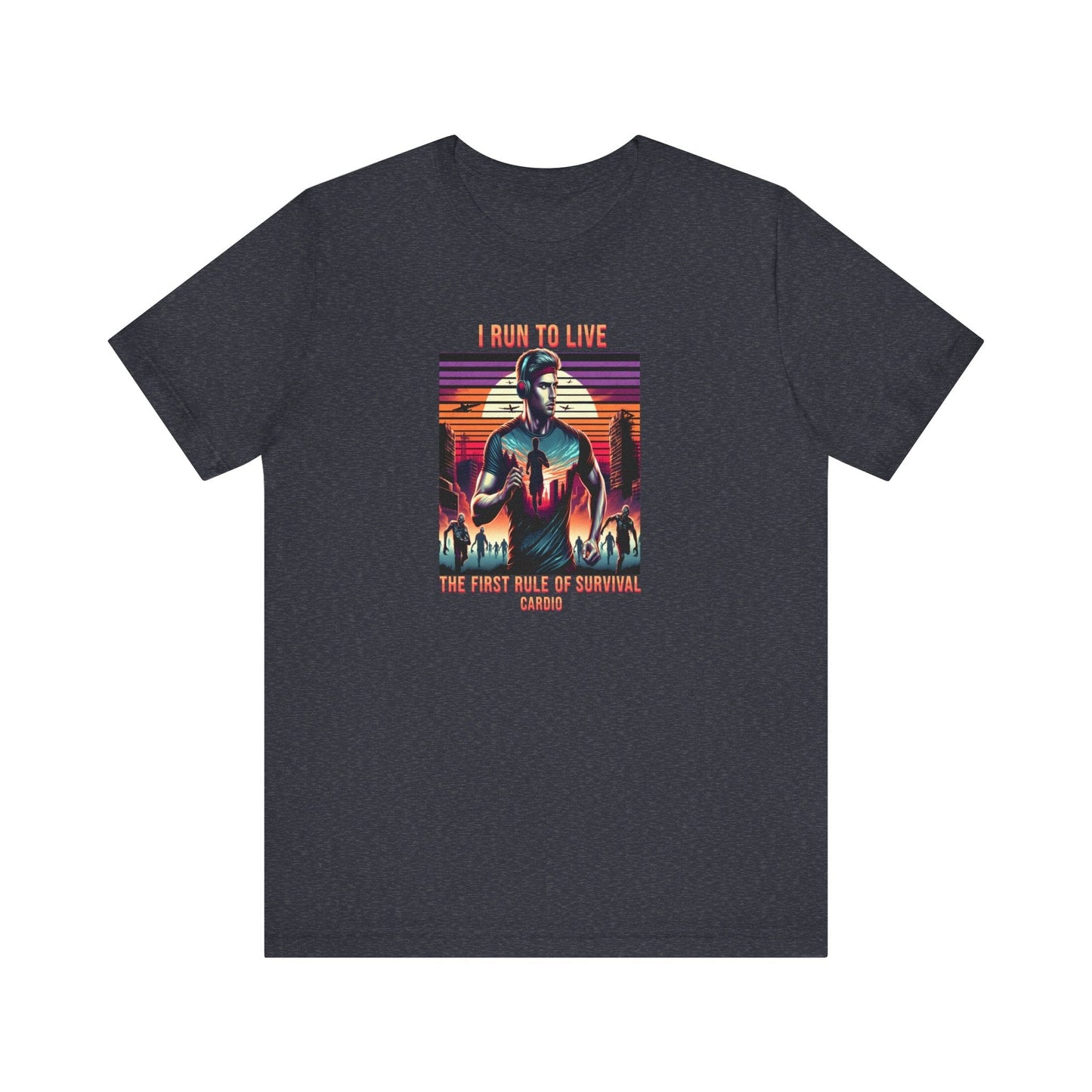 I Run to Live – First Rule of Survival | Male Runner Graphic Tee