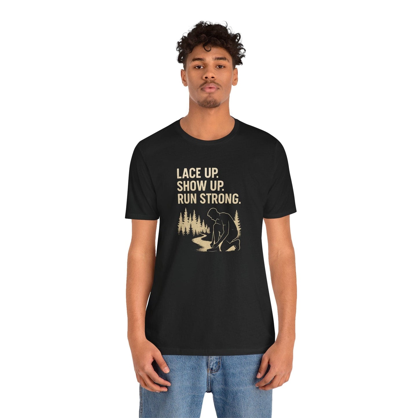 Trail Running Unisex Tee - Motivational Forest Runner Shirt
