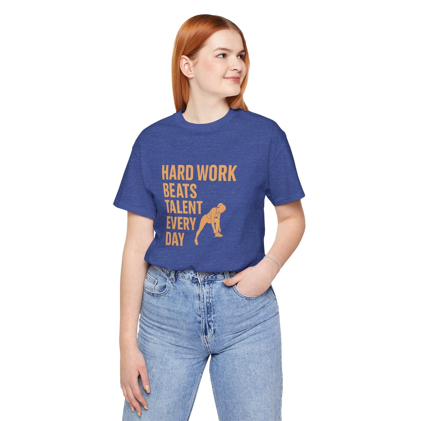 Hard Work Beats Talent Shirt – Grit & Grind Female Athlete Tee