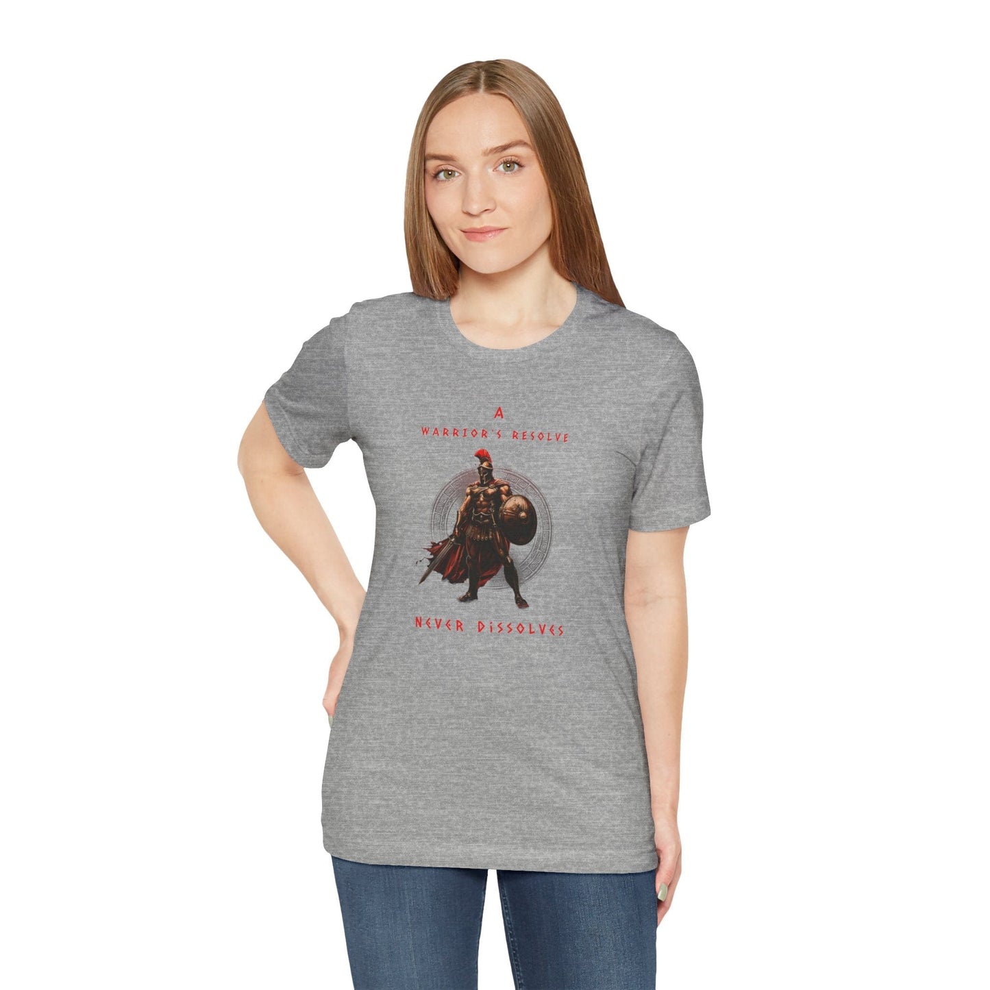A Warrior's Resolve Never Dissolves Spartan Gym T-Shirt
