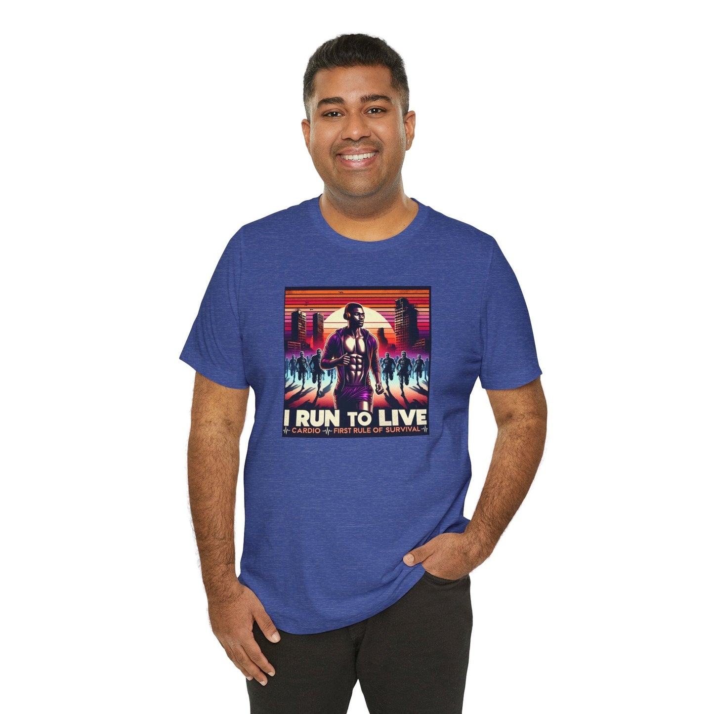 Male Runner Zombie Inspired T-Shirt - I Run To Live