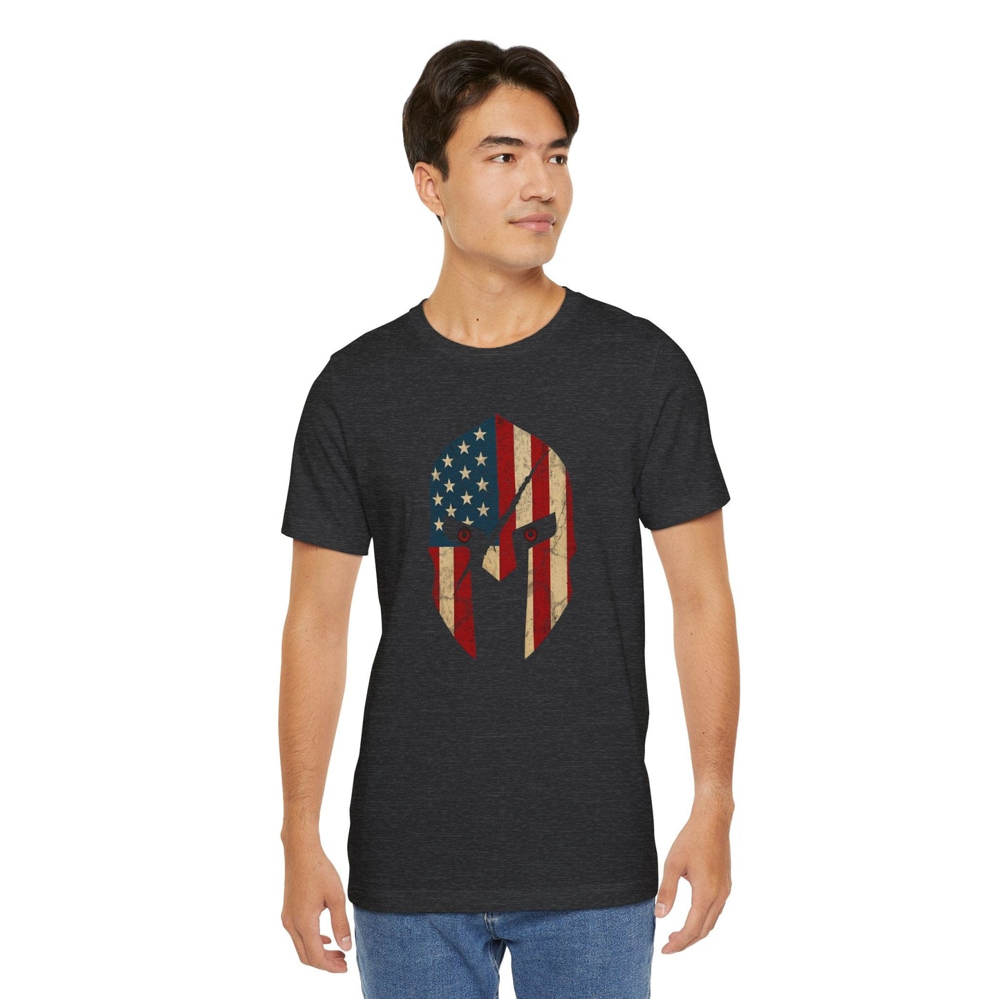 Spartan Sentinel Tee – Red‑Eye Vigilant Warrior