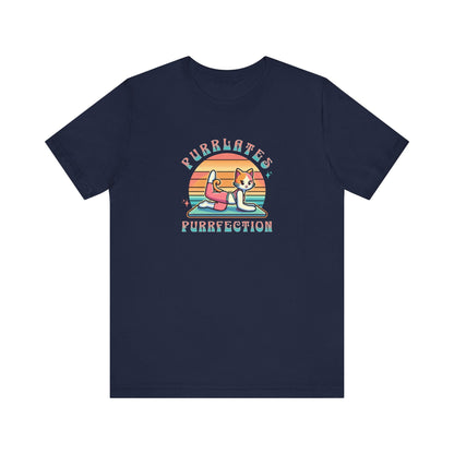Purrlates Purrfection Anime Cat Pilates T-Shirt