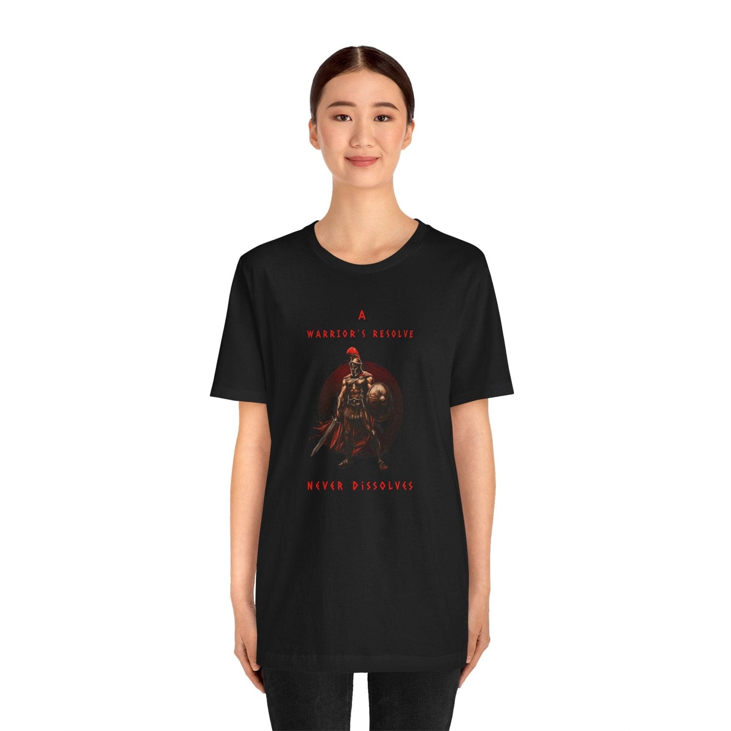 A Warrior's Resolve Never Dissolves Spartan Gym T-Shirt