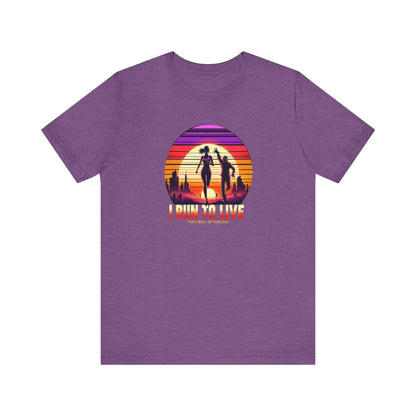 I Run to Live – Zombie Sunset Female Runner Tee