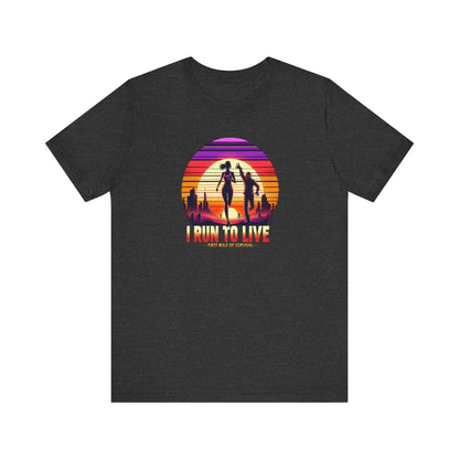 I Run to Live – Zombie Sunset Female Runner Tee