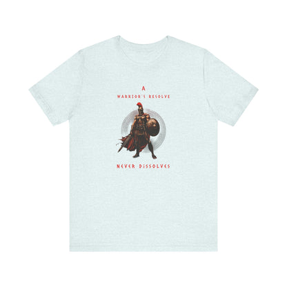A Warrior's Resolve Never Dissolves Spartan Gym T-Shirt