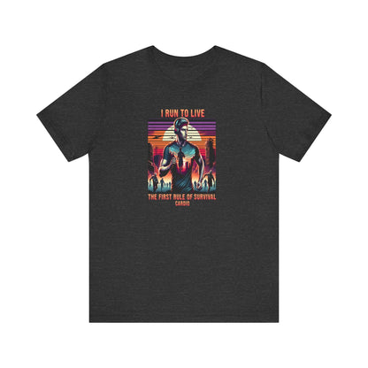 I Run to Live – First Rule of Survival | Male Runner Graphic Tee