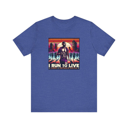 Male Runner Zombie Inspired T-Shirt - I Run To Live