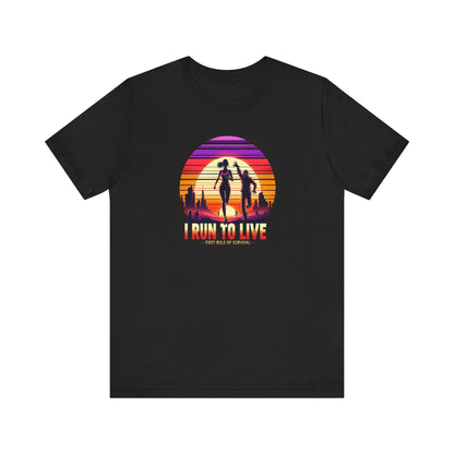 I Run to Live – Zombie Sunset Female Runner Tee
