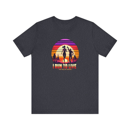 I Run to Live – Zombie Sunset Female Runner Tee
