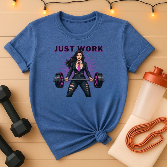 Just Work - Neon Lights Barbell Queen T-Shirt