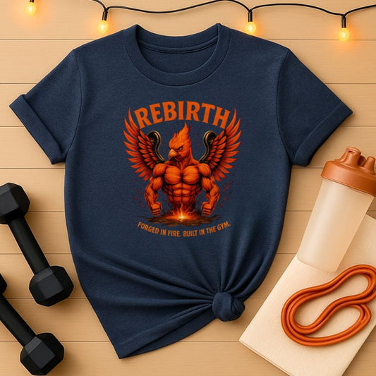 Phoenix Rising Unisex Tee -  Rebirth Transformation Gym T-Shirt