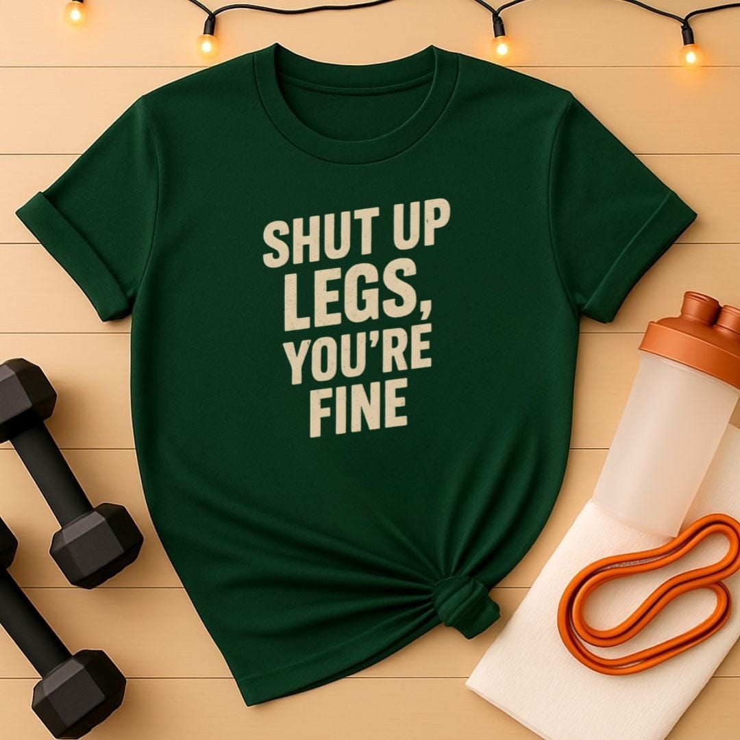 Shut Up Legs You're Fine T-Shirt - Minimalist Leg Day Gym Tee